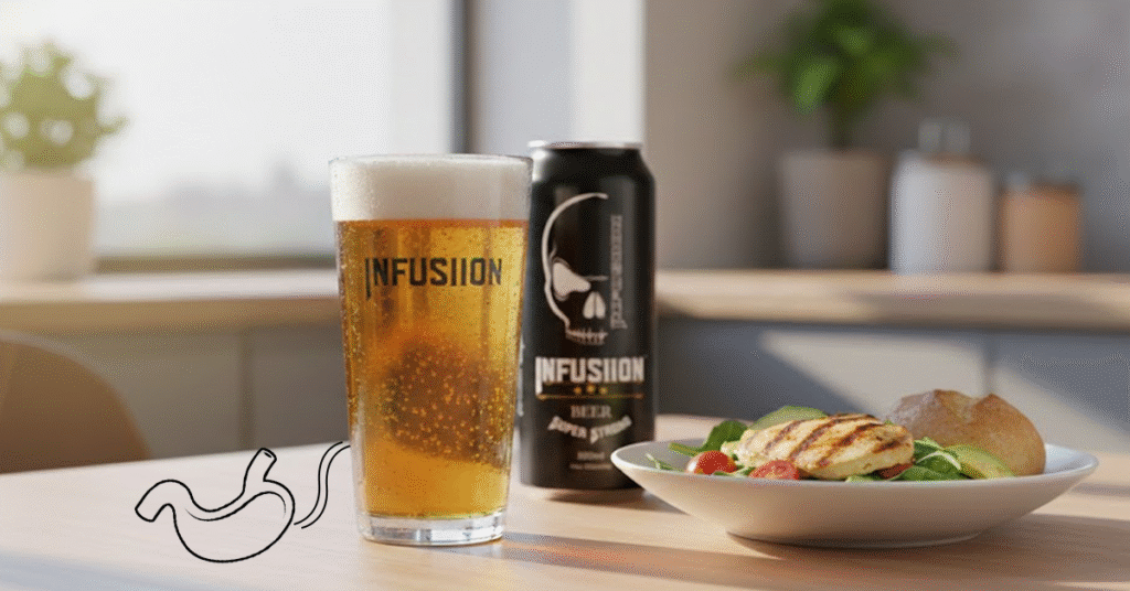 Infusiion beer digestion benefits with smooth refreshing craft brew