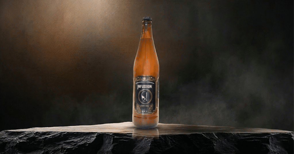 Premium bottle showcasing strong beer in India with bold packaging design