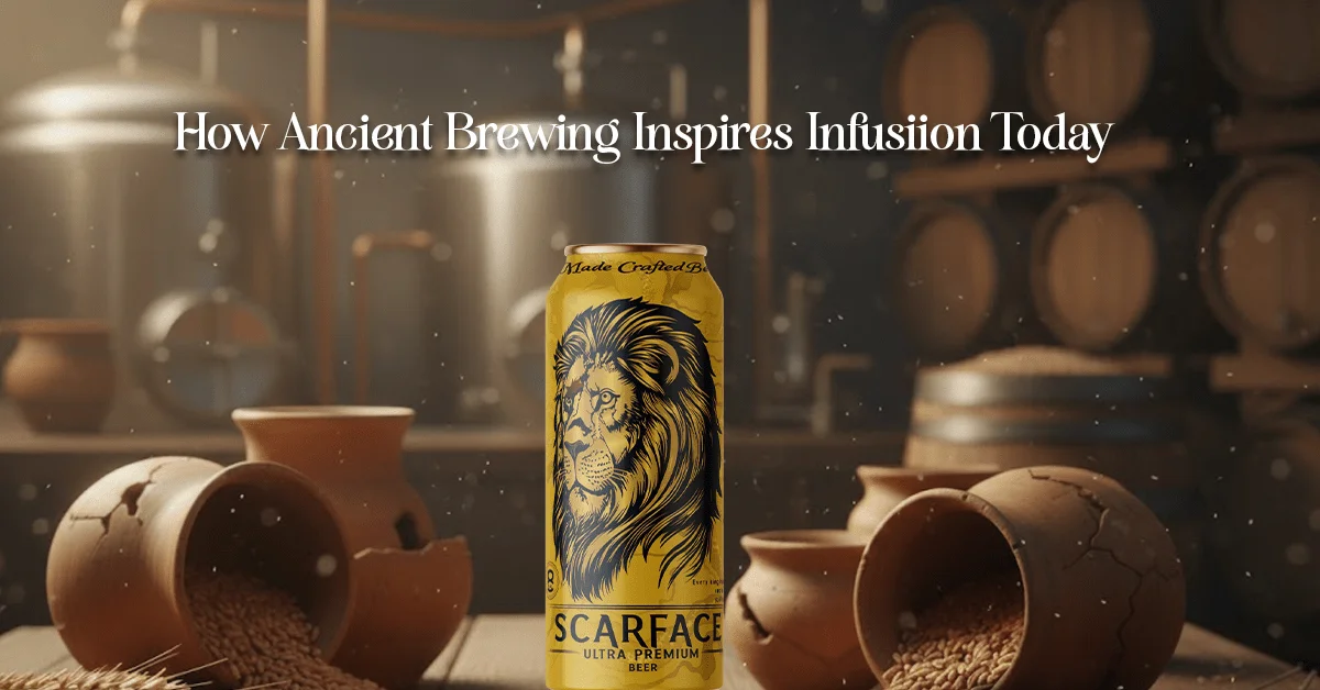 Ancient brewing traditions showing the origin of beer in early civilizations.