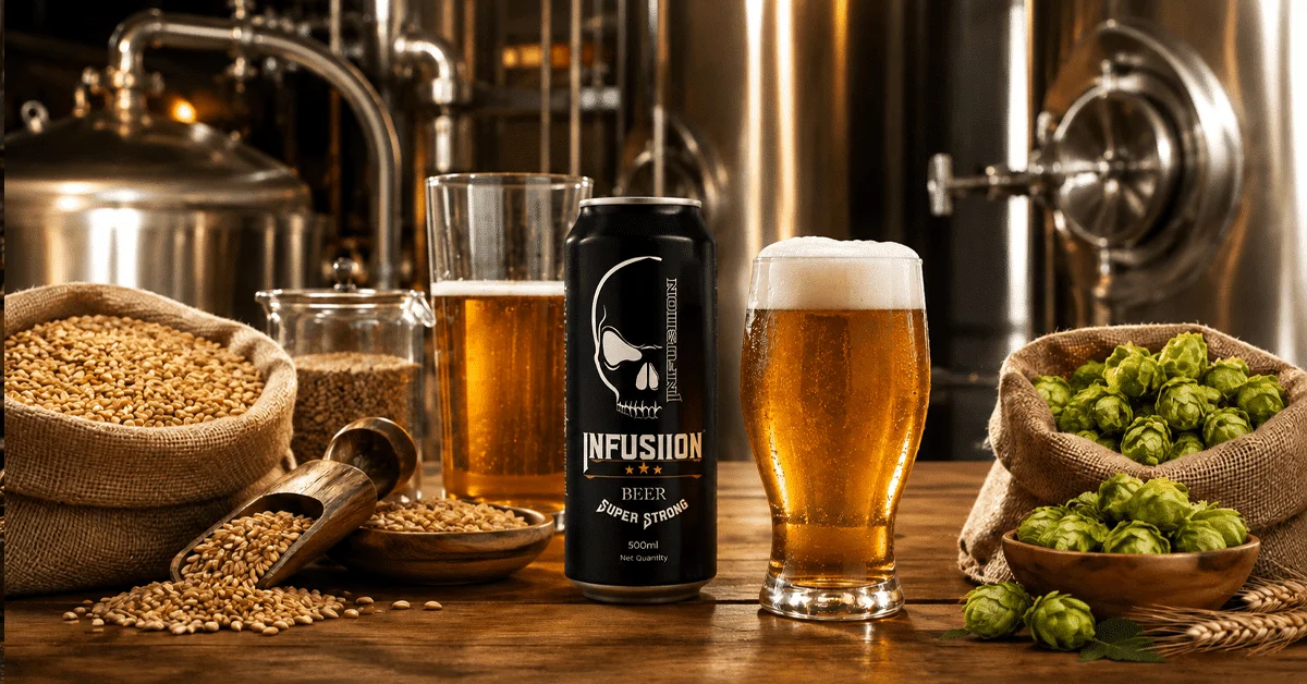 How is beer made through the brewing and fermentation process