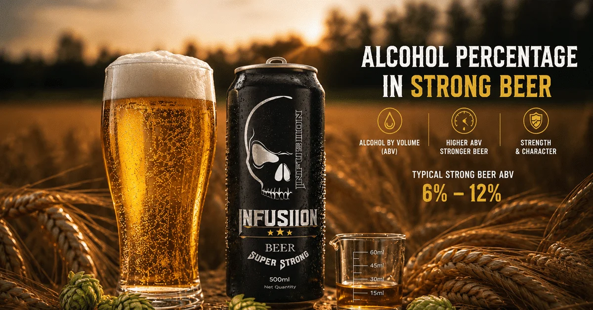 Alcohol percentage in strong beer explained
